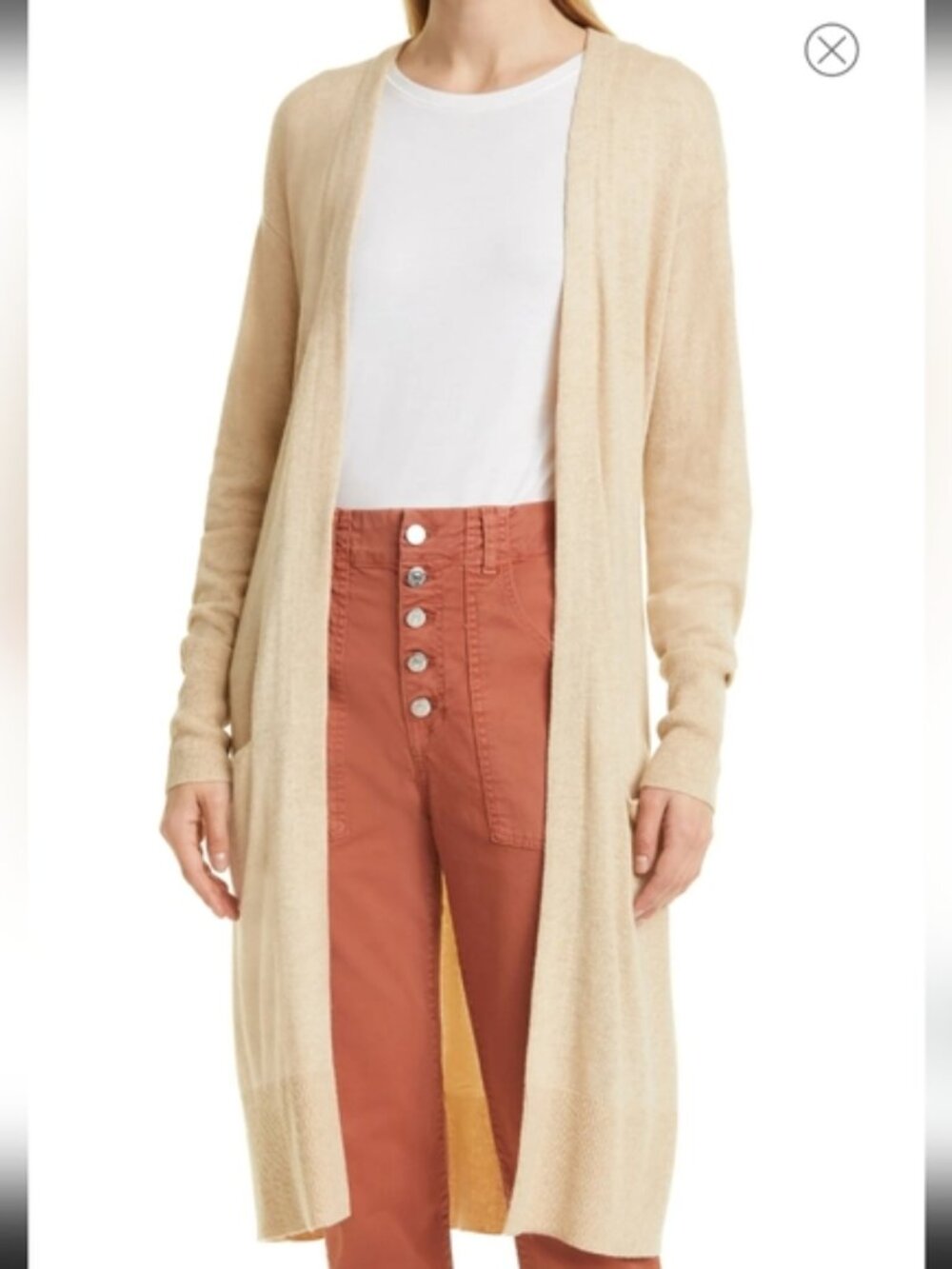 UNWORN. Veronica Beard Danzie Merino Wool Belted Knit Longline Cardigan